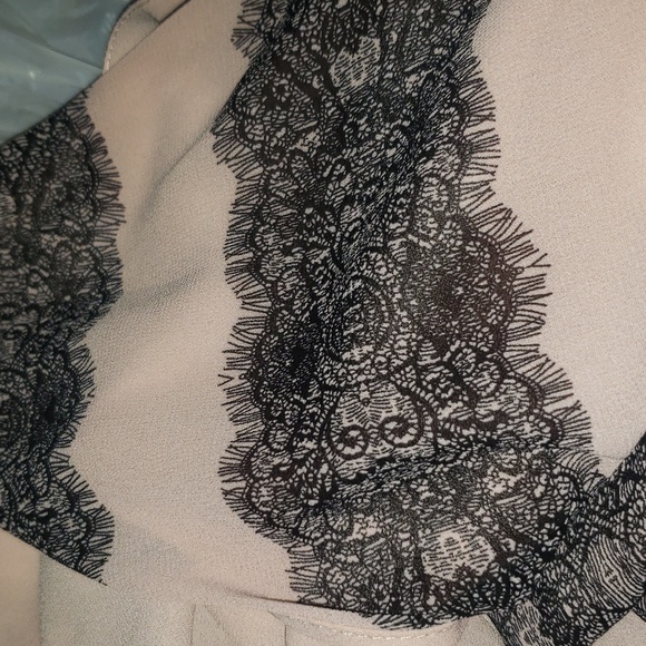 Plus Size 3X Torrid Pink Black Lace Print Layered Tank Top dressy shiry - Picture 5 of 6